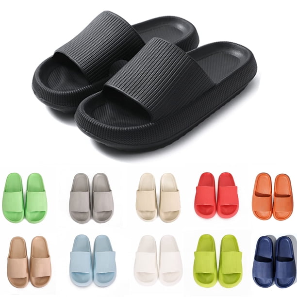 Zapatillas rosyclo Cloud Massage con suela gruesa antideslizante, color negro 36-37