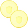 thumbnail image 4 of Miangastore Portable Folding Fan Yellow Fabrics 2Pcs Cooling Function, 4 of 8