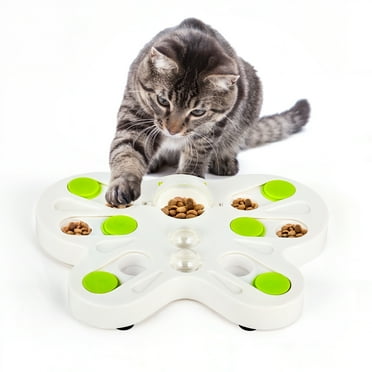 All For Paws Interactive Cat Treat Dispenser Puzzle Toy & Slow Feeder for Kitty IQ Training & Mental Stimulation, Kitty Enrichment Toys for Indoor Cats, Butterfly