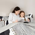 thumbnail image 5 of Homewish Abstract Cow Print Bedding Comforter Set 2pcs for Boys Girls,Geometric Plaid Patchwork Twin Comforter Sets Microfiber,Farmhouse Animal Breathable Bedding Set,Microfiber Bedroom Decor, 5 of 8