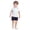 AB13 White, variant on 2 Pieces Outfit Set For Girls Boys Solid Color Short Sleeve Lapel Collar T Shirt Tops Shorts Gentleman Outfits Comfortable Toddler Kids Clothes Set White Size 6-12 Months