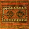 thumbnail image 1 of Ahgly Company Machine Washable Indoor Square Persian Yellow Traditional Area Rugs, 4' Square, 1 of 4
