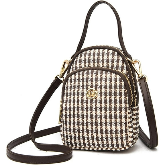 Womens Small Crossbody Bag PU Leather Cell Phone Purse and Wallet Vintage Shoulder Bags Handbag