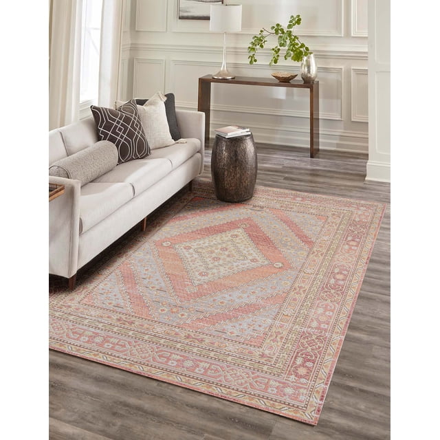 ECARPET Poppy Traditional Area Rug for Living Room, Bedroom, Dining Room, Entrance, Hallway and More.