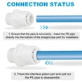thumbnail image 4 of Uxcell 5Pcs Conector rápido recto para purificador de agua 3/8" NPT macho x tubo de 3/8" OD, 4 of 7
