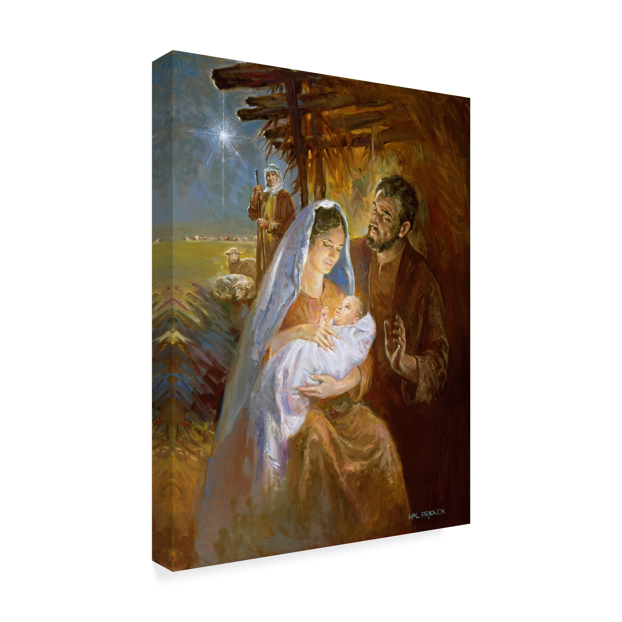 Trademark Fine Art 'Nativity Hut' Canvas Art by Hal Frenck
