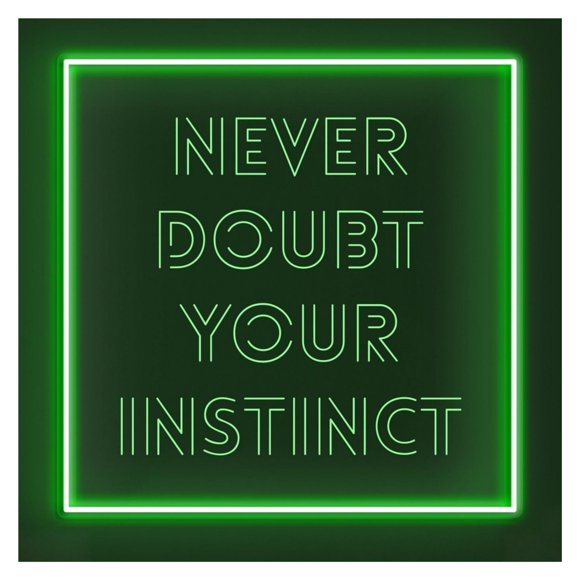 Letrero De Neón Con Relieve 3D Never Doubt Your Instinct Para Decoración Oficina, Brillo Ajustable, 30cm