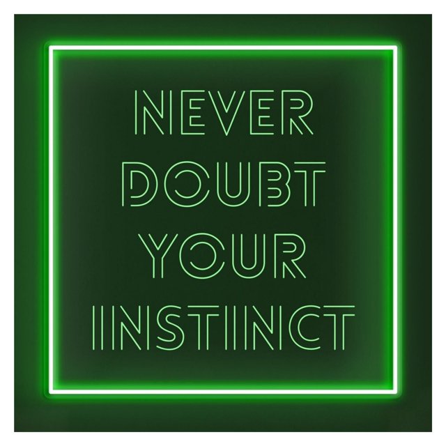 Letrero De Neón Con Relieve 3D Never Doubt Your Instinct Para Decoración Oficina, Brillo Ajustable, 30cm