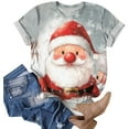 thumbnail image 5 of Kedxroy Christmas Shirts for Women Plaid Christmas Trees Shirt Xmas Holiday Tee Tops(Grey,L), 5 of 6