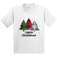 thumbnail image 3 of Inktastic Country Christmas Plaid Trees Youth T-Shirt, 3 of 5