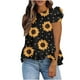 thumbnail image 2 of Pntutb, camisetas de cuello redondo para mujer, camisetas estampadas, camiseta de manga corta, blusa, tops con dobladillo Irregular Pntutb Pntutb-4766, 2 of 5