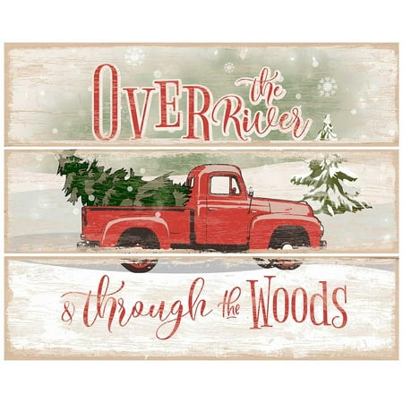 Over The River And Through The Woods Truck 14 X 18 Pallet Art