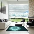 thumbnail image 7 of Ahgly Company Machine Washable Indoor Rectangle Transitional Deep Teal Green Area Rugs, 2' x 3', 7 of 7