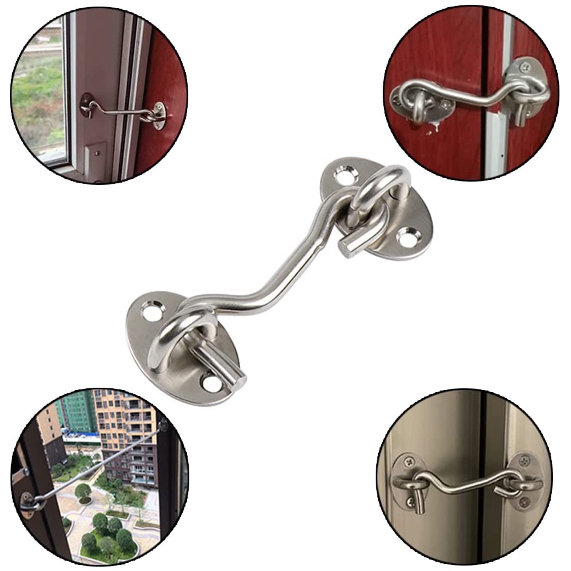 Cabin Hook Pieces Stainless Steel Door Latch Hooks With Oil Door