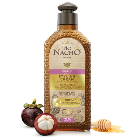 Tío Nacho Rizos Hair Cream, Royal Jelly & Mangosteen Extract, Curly Hair, 8 fl oz