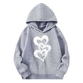 thumbnail image 3 of Sudaderas con capucha para niños y niñas, sudaderas casuales de manga larga, lindas sudaderas de gran tamaño con bolsillo de polar, chaquetas para niñas, 3 of 4