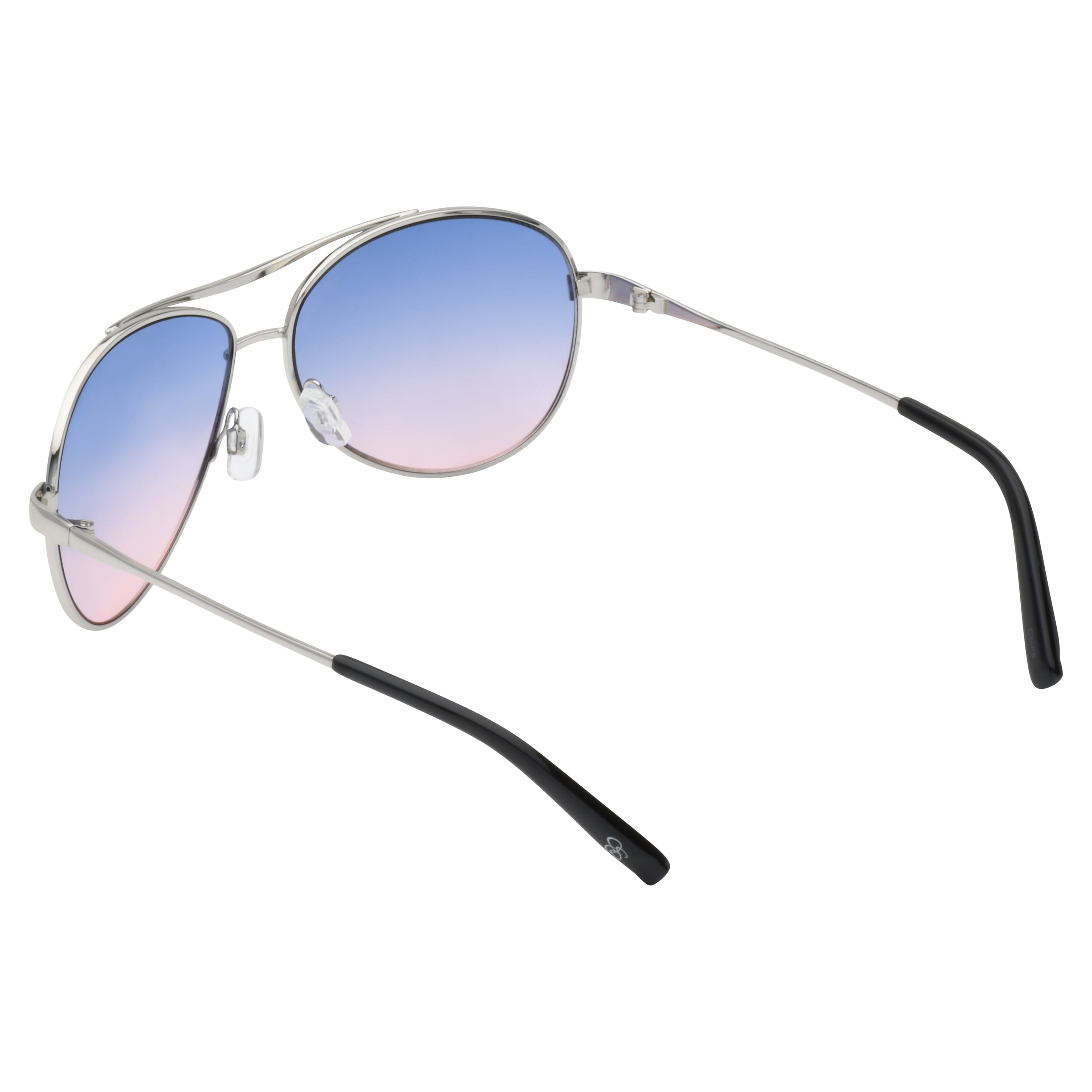 Jessica Simpson Sunglasses Clear Frame Blue Outlined Rims Blue