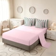 thumbnail image 4 of Manfei Classic Stripe Queen Bedding,Modern Geometric Bedding Comforter Set Queen, Green Pink, Pink Reversible 7pcs, 4 of 6