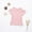 Pink, variant on Toddler Baby Girl Ribbed Short Sleeve Off-Shoulder Top T-Shirt Summer Clothes 9-12 Months