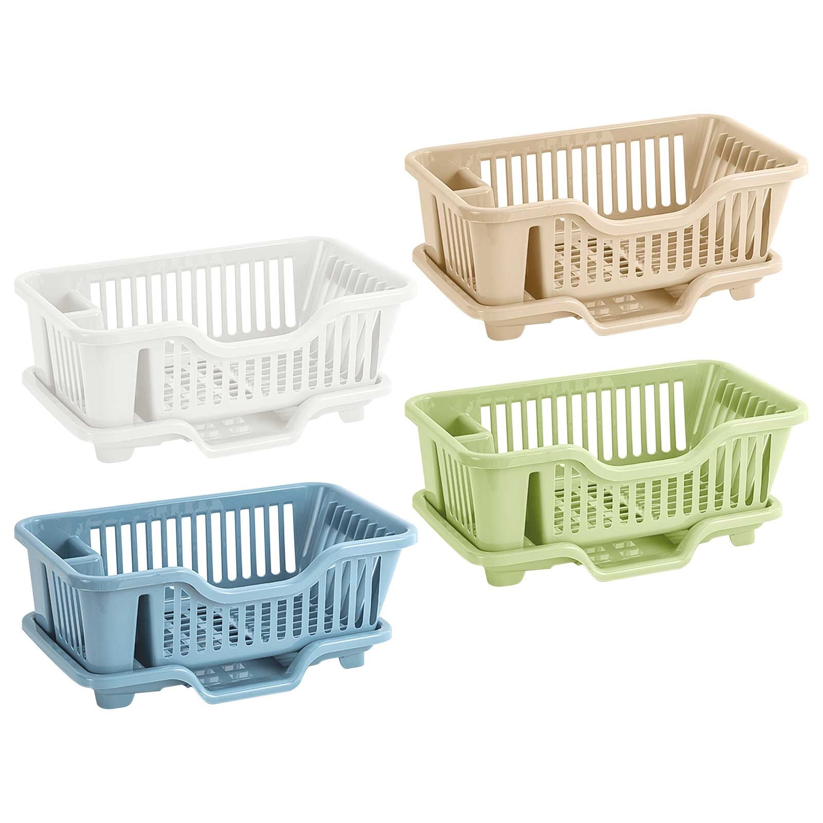 Ruimatai Kitchen Dish Drying Rack, Space Saving Dish Rack, Dish Racks for Kitchen Counter, Kitchen Drying Rack with a Cutlery Holder, Chopstick Basket Bowl Rack Rack Sink Storage Rack