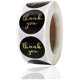 thumbnail image 1 of rollos de pegatinas de agradecimiento de 1 pulgada, fuentes de lámina dorada, rollo de pegatinas de agradecimiento negras para negocios, sobres de burbujas, bolsas de embalaje, cajas, sobres, regalos, 1 of 5