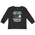 thumbnail image 3 of Inktastic Just a Boy Who Loves Garbage Trucks Boys Long Sleeve Toddler T-Shirt, 3 of 5