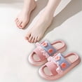 thumbnail image 4 of Womens Slides Sandals Soft Thick Sole Non-Slip Pillow Sandals Slippers for Women, A Pair Of Lazy Slippers Curly Cozy Flat Slide Slippers Comfy Soft Non-Slip House Shoes Indoor And Outdoor Pink, 4 of 6