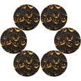 thumbnail image 3 of GZHJMY Halloween Pumpkin Round Placemats Set of 6, Non-Slip Table Mats Washable Heat Resistant Place Mats for Kitchen Dining Table Home Decor,15.4 Inch, 3 of 7