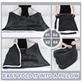 thumbnail image 4 of Catalonia Wearable Fleece Throws Blanket with Sleeves and Pocket for Women Men, Super Soft Micro plush Adult Wrap Full Body Blanket Robe for Lounge Couch 70" x 52"，Black, 4 of 7