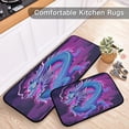 thumbnail image 6 of GZHJMY Kitchen Rugs 2 Piece Waterproof Non Slip Kitchen Mat Dragon Purple Kitchen Rug Set for Sink Office Kitchen Cafe, 19.7"x47.2"+19.7"x27.6" Carpet Runner, 6 of 7