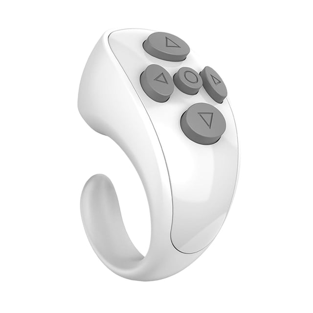BELOVING Remote Control Page Turner 5 Buttons Portable Compact Music Video Controller White