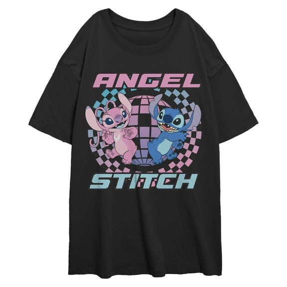 Juniors Lilo & Stitch Disco Ball Duo T Shirt