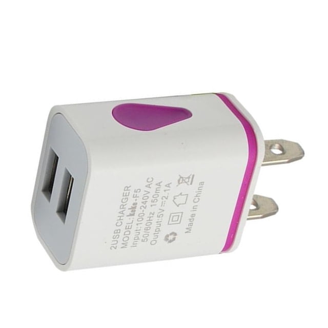 2A Quick Charging Dual USB Ports LED Poratble charging plug ; Universal Phone Home Office Charger US Plug