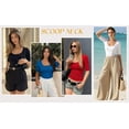 thumbnail image 6 of MOYIKO Womens Half Sleeve Scoop Neck Slim Fitted T Shirts Casual Basic Tees Summer Tops Clothes, 6 of 7