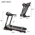 thumbnail image 3 of Tapis Roulant Électrique Pliant 3.5HP avec Inclinaison Machine de Course Moyenne Motorisée LCD Gym 330lbs Tapis Roulant Pliant Électrique Motorisé Puissance 14.8KM/H Course Entraînement Physique Machine Gym, 3 of 14