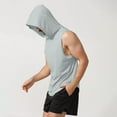 thumbnail image 2 of Yiaimeir Men's Sleeveless Hoodie Tank Top Lightweight Athletic Gym Workout Muscle Tank Tops With Hood For Fitness & Training,Size S-3XL, 2 of 5