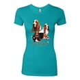 thumbnail image 2 of If It's Not a Bassett Hound Its Just a Dog Gift | Womens Dog Lover Slim Fit Junior Tee, Tahiti Blue, X-Large, 2 of 3
