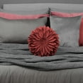 thumbnail image 4 of JWH Round 3D Decorative Throw Suede Flower Pillows with Insert for Bed Sofa 14 inch Rust Red, 4 of 9