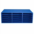 thumbnail image 1 of AdirOffice Cardboard Paper Organizer - Classroom Mailbox, Literature Organizers, Office Sorter Mailboxes, Construction Papers Storage with Slots, Compartment Shelf Holder (15 Slot, Blue), 1 of 4