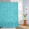 thumbnail image 4 of Vintage Aqua Blue Shower Curtains for Bathroom, Modern Farmhouse Textured Rustic Waterproof Fabric Shower Curtain, Decorative Bathroom Curtain for Bathtub, 36"x72", No Hooks Included, 4 of 9