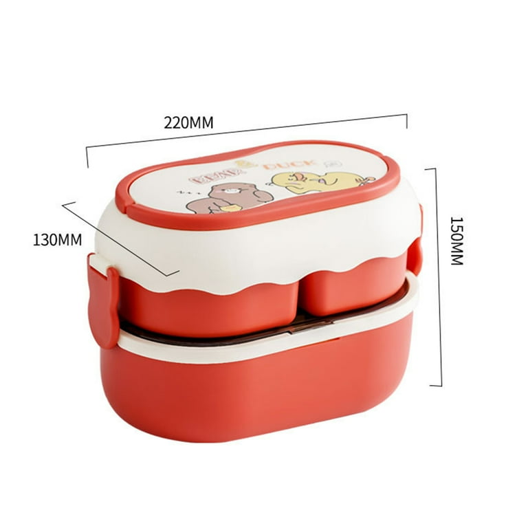 Yirtree Three Layer Bento Food Storage Container Spoon Fork Chopsticks  Lunch Box Set