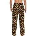 thumbnail image 3 of Uemuo Burger Fries Pattern Men's Wide Leg Palazzo Lounge Pants with Pockets Light Weight Loose Comfy Casual Pajama Pants-XX-Large, 3 of 9