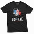 thumbnail image 3 of Men's 4th of July Abraham Lincoln T-shirt Patriotic U.S of YAY USA flag cool independence day shirt, 3 of 7