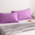 thumbnail image 3 of Kelnaro Lavender Standard Pillowcases 20x26 Inch, 2 Pack 100% Pure Cotton Envelope Ultra Soft Hypoallergenic Pillow Cases, 3 of 6