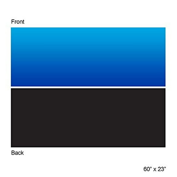 Vepotek Aquarium Background Ocean Blue/Black Double sides 60 by 24 Inch (60"X24")