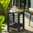 thumbnail image 6 of LovoIn | Patio Garden Side Table With 2 Layer Storage,Outdoor End Tables for Your Adirondack Chair - Black, 6 of 9