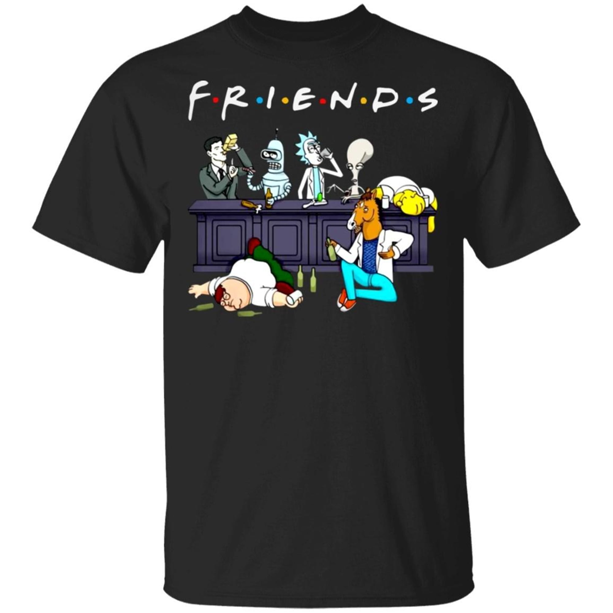 Friends rick and morty shirt Clearance
