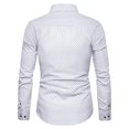 thumbnail image 4 of Cathalem Chemise Décontractée Homme Manches Longues Classique Tissée, Blanc XXXXL, 4 of 4