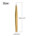 thumbnail image 2 of Unique Bargains Precision Straight Tip Tweezer Stainless Steel Multifunctional Golden brown, 2 of 5