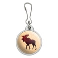 thumbnail image 1 of Moose Red Forest Jacket Handbag Purse Luggage Backpack Zipper Pull Charm, 1 of 4